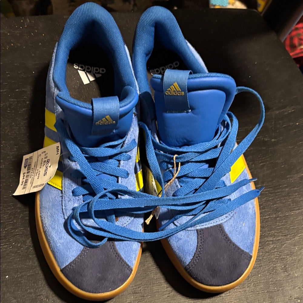 adidas  Royal Blue & Yellow Suede Sneakers